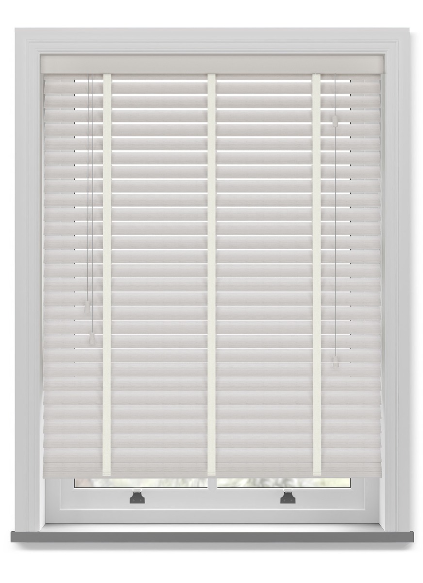 Deco Whitewash Oak Tapes Wooden Blind