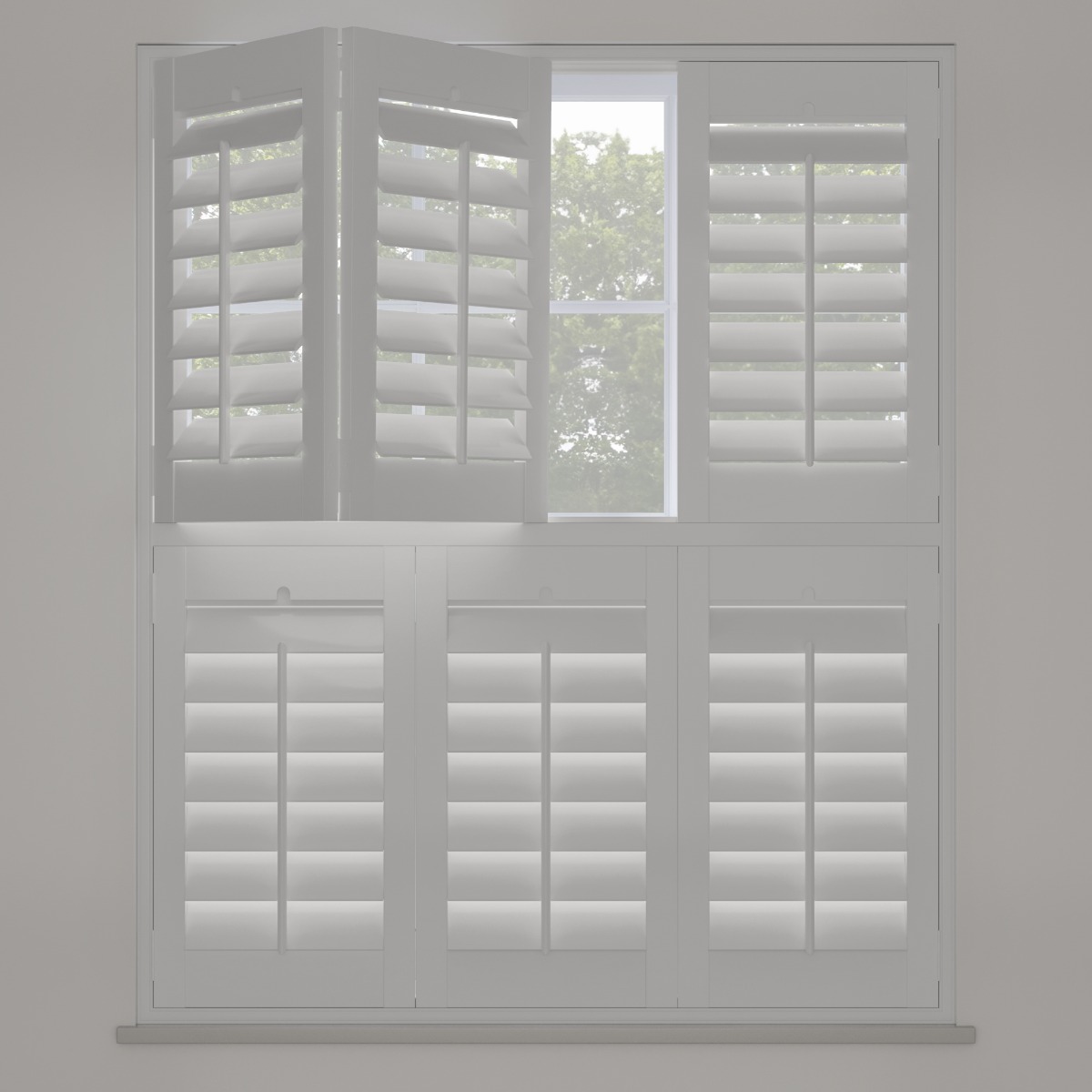 Traffic White Tier On Tier Shutter
