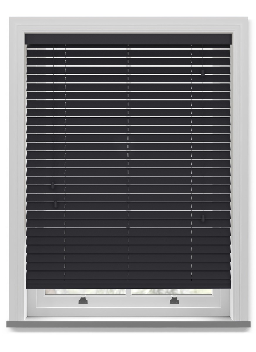 Deco Jet Black Wooden Blind