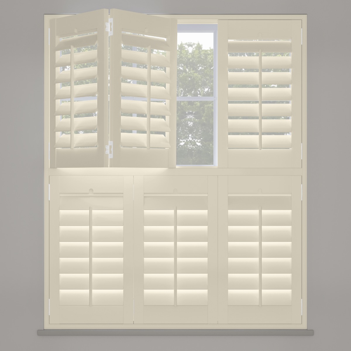 Cream Tier On Tier Shutter