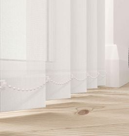 Mood Voile Cotton White Vertical Blinds