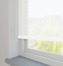 Voile Pure White Twist Roller Blind