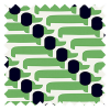 Orla Kiely Dog Show Green Eyelet Curtain