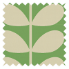 Orla Kiely Jumbo Solid Stem Green Pencil Pleat Curtain