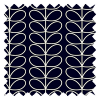 Orla Kiely Linear Stem Navy Whale Pencil Pleat Curtain