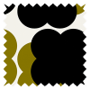 Orla Kiely Shadow Flower Seagrass & Navy Eyelet Curtain