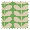 Orla Kiely Solid Stem Green Pencil Pleat Curtain