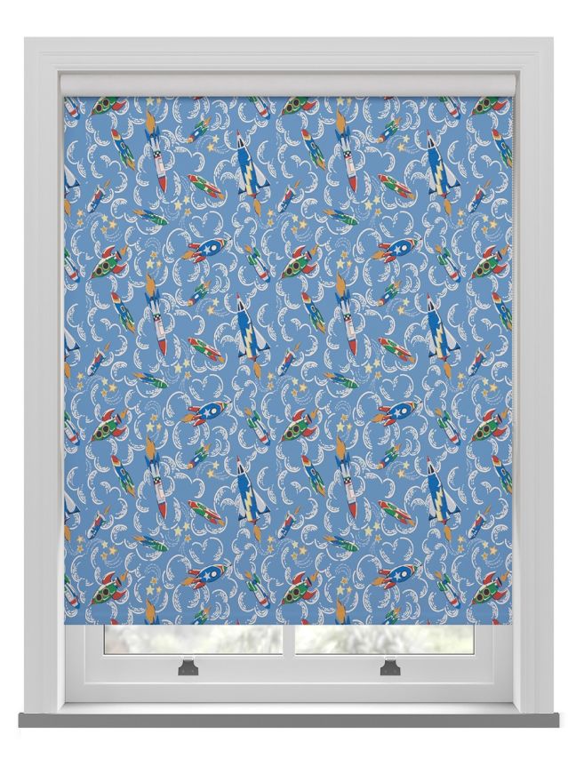 Cath Kidston Rocket Mid Blue Roller Blind