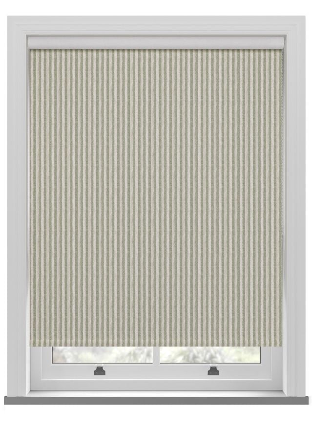 Emily Bond Oscar Stripe Sage Roller Blind