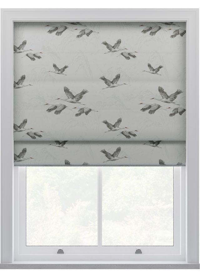 Laura Ashley Animalia Embroidered Pale Duck Egg Roman Blind