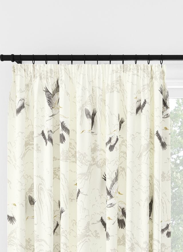 Laura Ashley Animalia Silver Pencil Pleat Curtain
