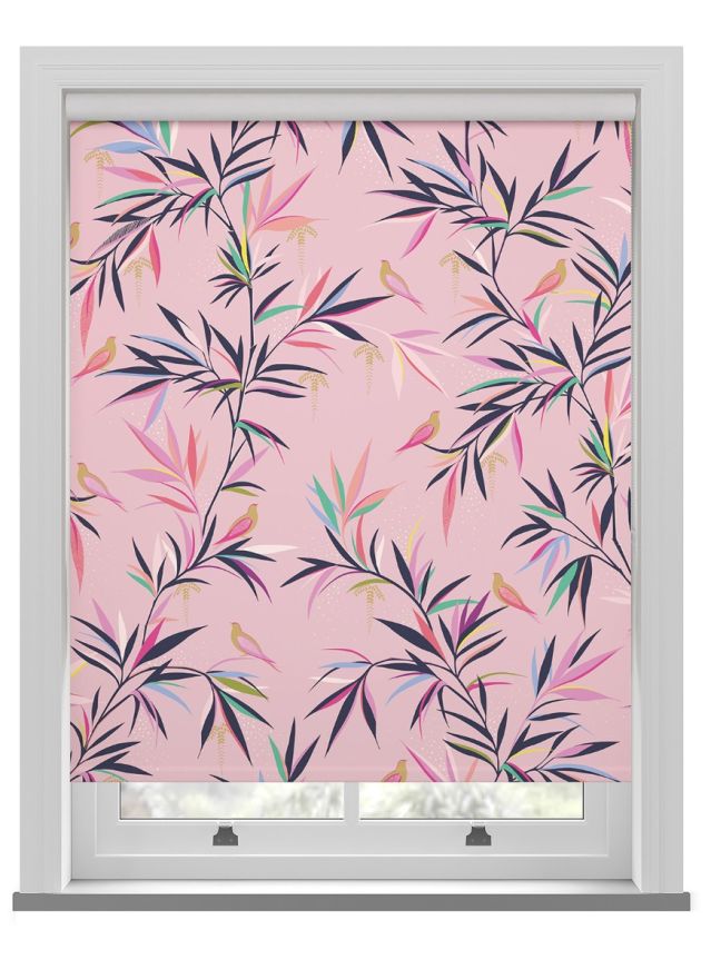Sara Miller Bamboo Soft Pink Roller Blind