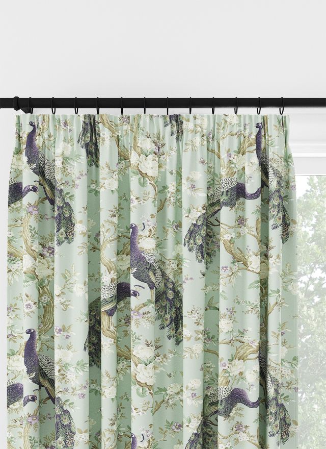 Laura Ashley Belvedere Duck Egg Pencil Pleat Curtain