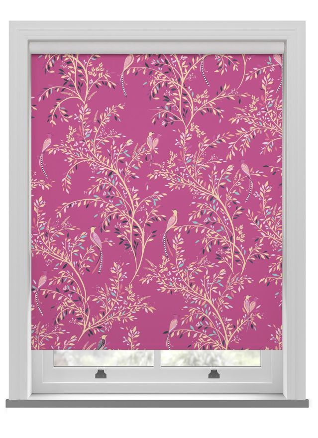 Sara Miller Birds of Paradise Fuchsia Roller Blind