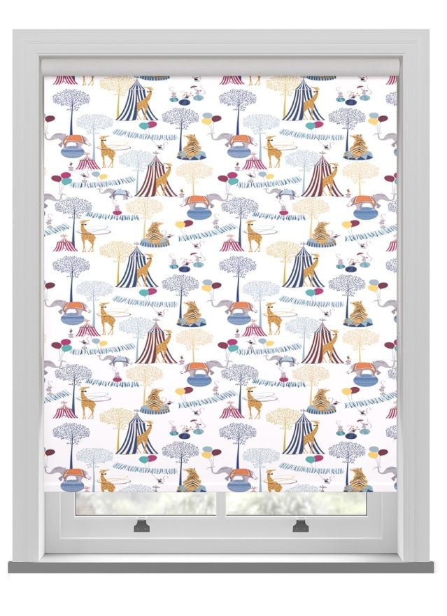 Sara Miller Circus White Roller Blind