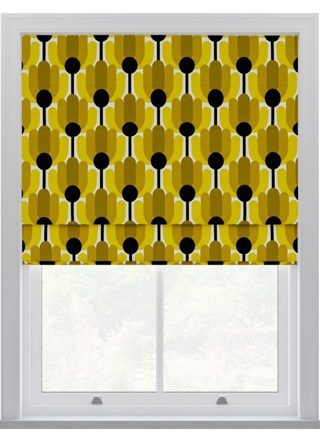 Orla Kiely Florida Yellow Roman Blinds