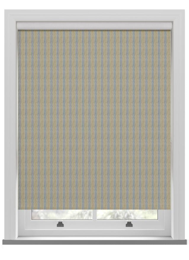 Emily Bond George Stripe Indigo Roller Blind