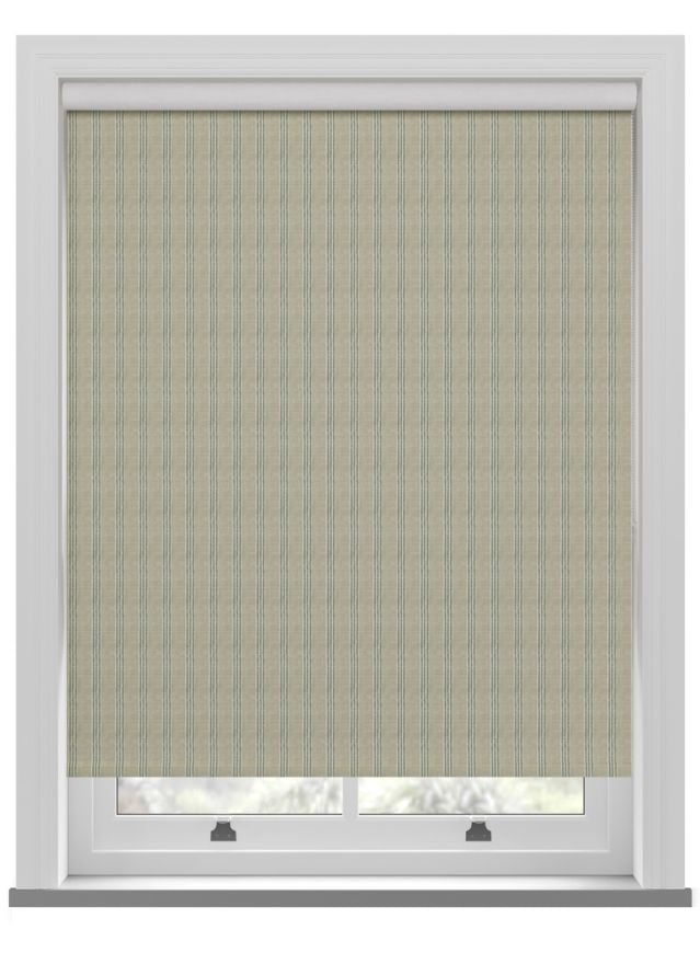 Emily Bond George Stripe Sage Roller Blind