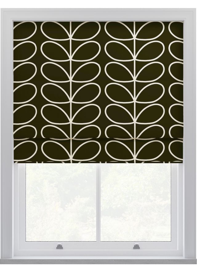 Orla Kiely Jumbo Linear Stem Kelp Roman Blinds
