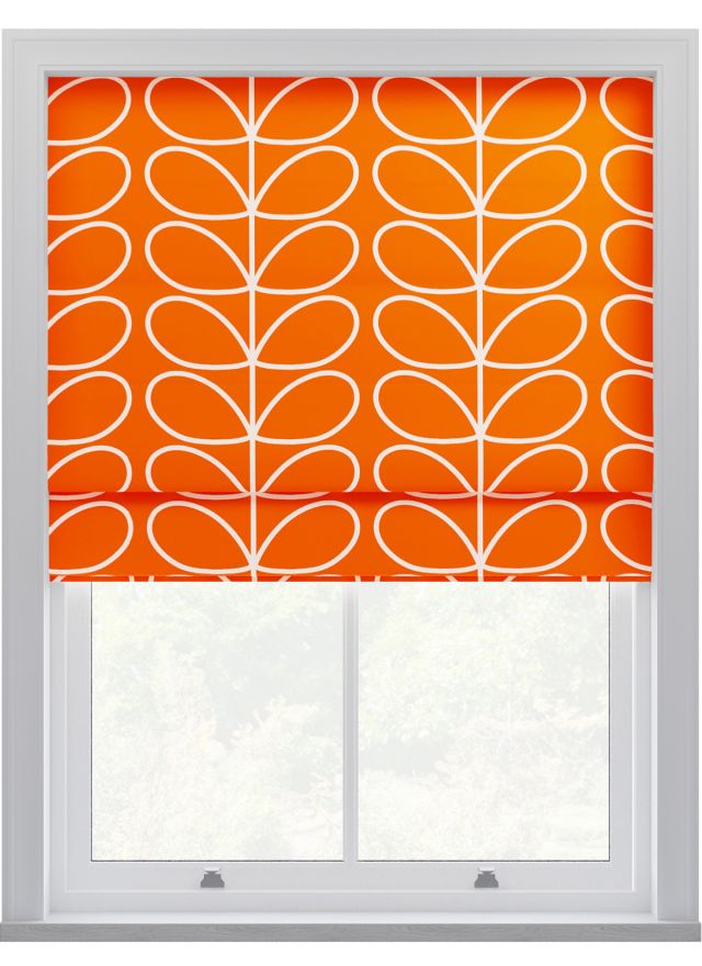 Orla Kiely Jumbo Linear Stem Persimmon Roman Blinds