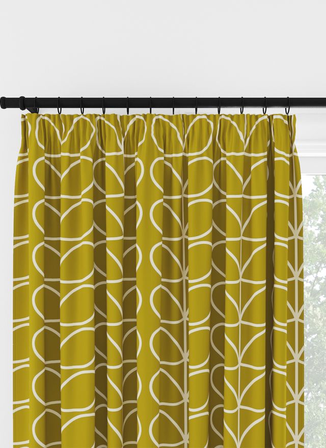 Orla Kiely Jumbo Linear Stem Seagrass Pencil Pleat Curtain