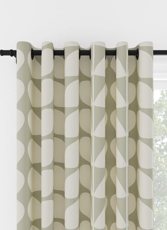 Orla Kiely Jumbo Solid Stem Pebble Eyelet Curtain