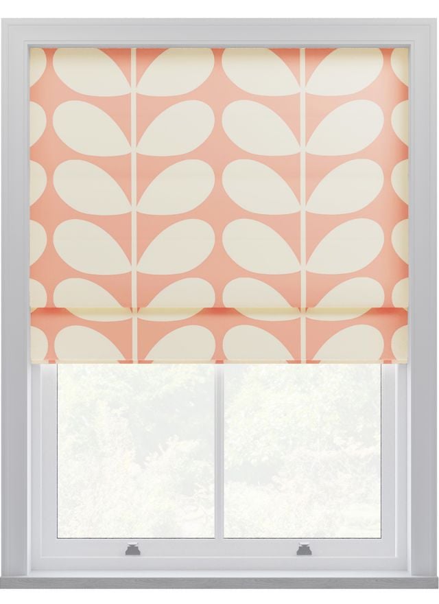 Orla Kiely Jumbo Solid Stem Pink Roman Blinds
