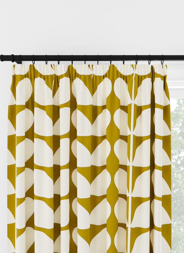 Orla Kiely Jumbo Solid Stem Seagrass Pencil Pleat Curtain