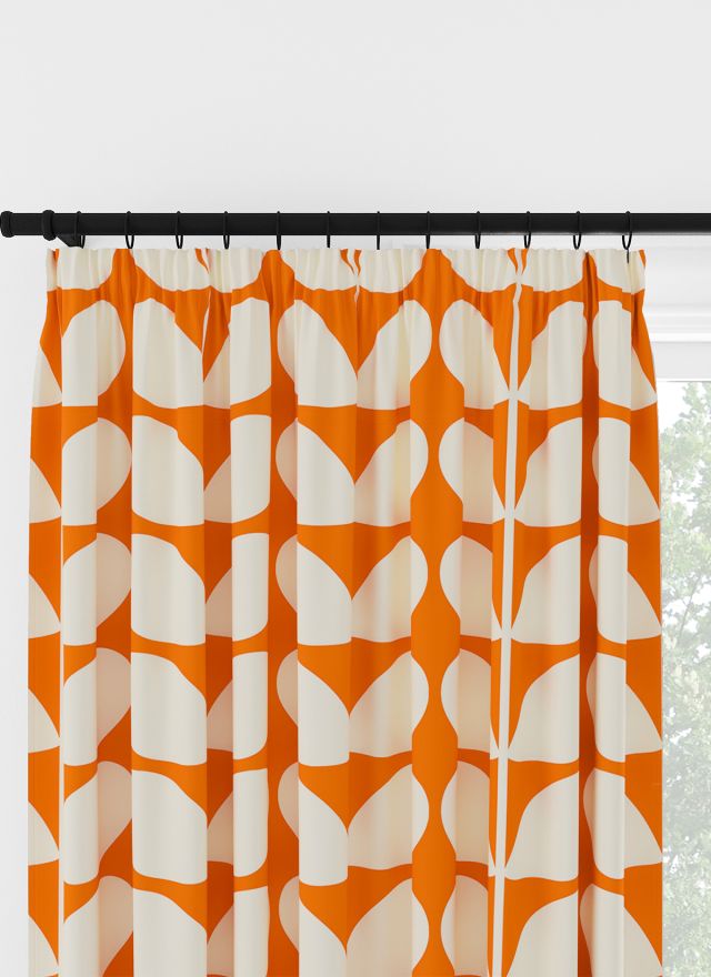Orla Kiely Jumbo Solid Stem Tomato Pencil Pleat Curtain