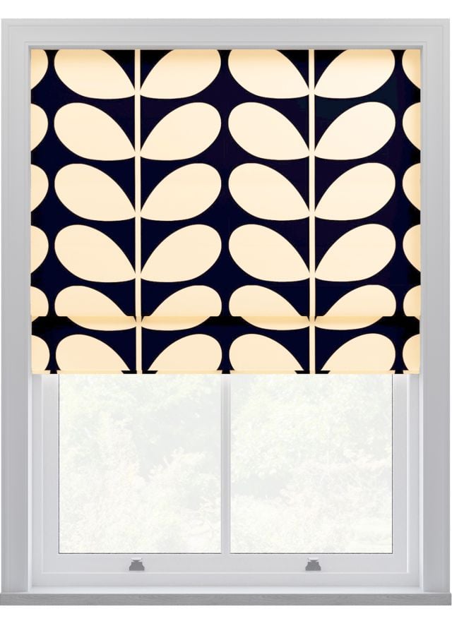 Orla Kiely Jumbo Solid Stem Whale Roman Blinds