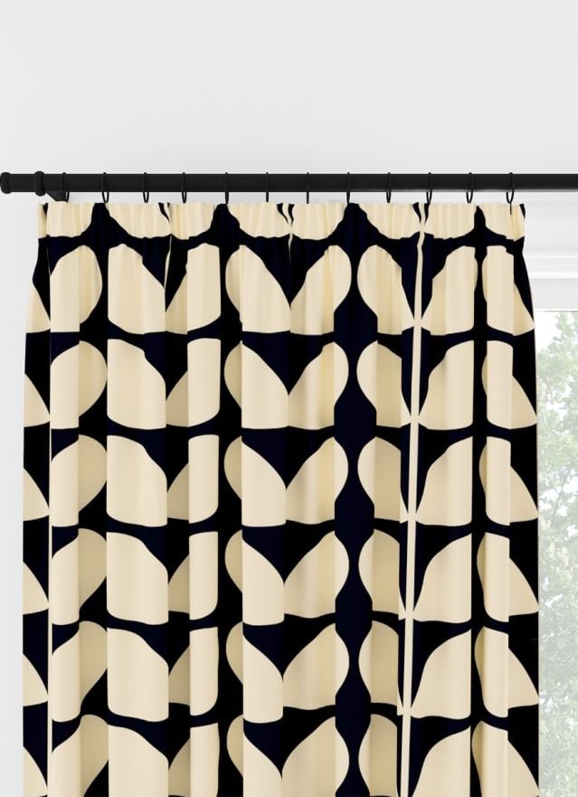 Orla Kiely Jumbo Solid Stem Whale Pencil Pleat Curtain