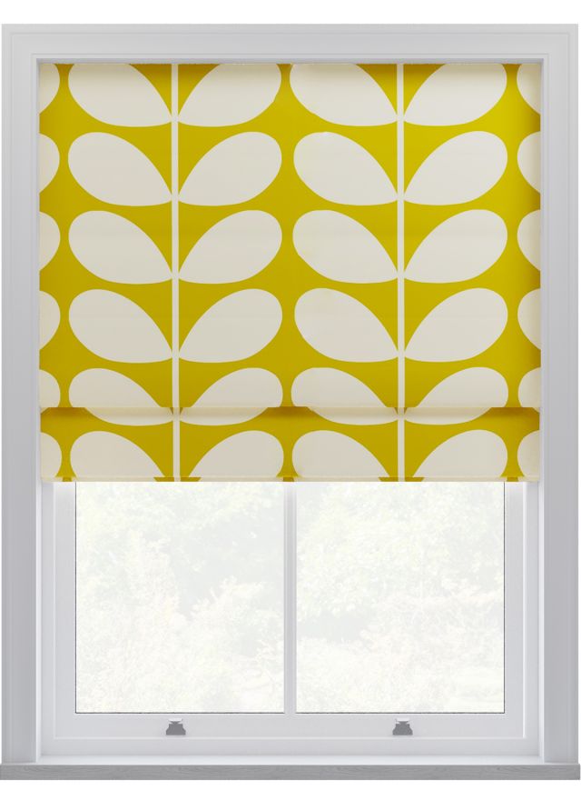 Orla Kiely Solid Stem Yellow Roman Blinds