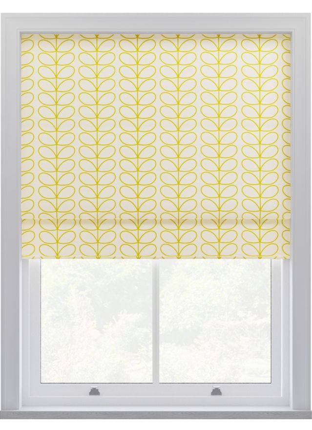 Orla Kiely Linear Stem Dandelion on Cream Roman Blinds