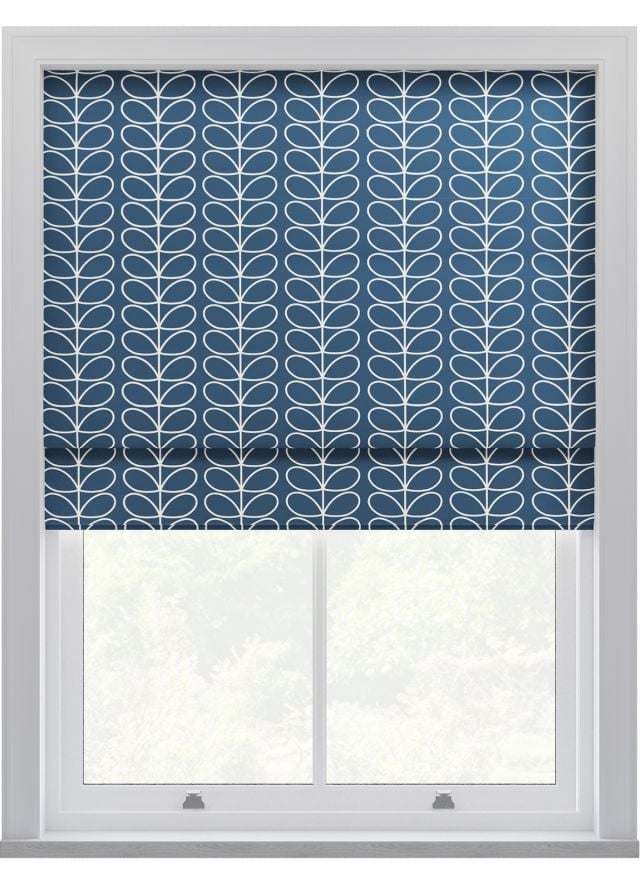 Orla Kiely Linear Stem Marine Roman Blinds