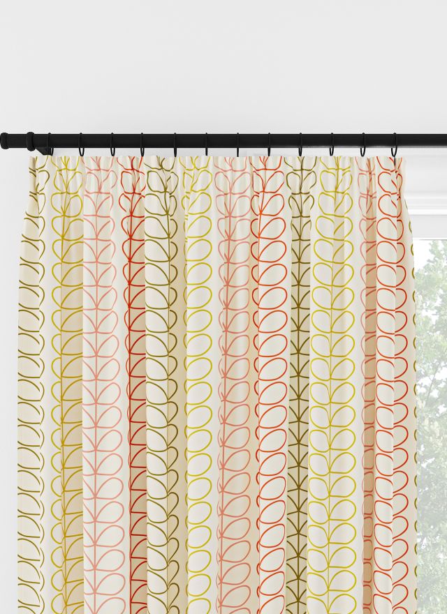 Orla Kiely Linear Stem Multi Pencil Pleat Curtain
