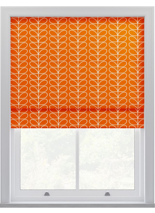 Orla Kiely Linear Stem Persimmon Roman Blinds