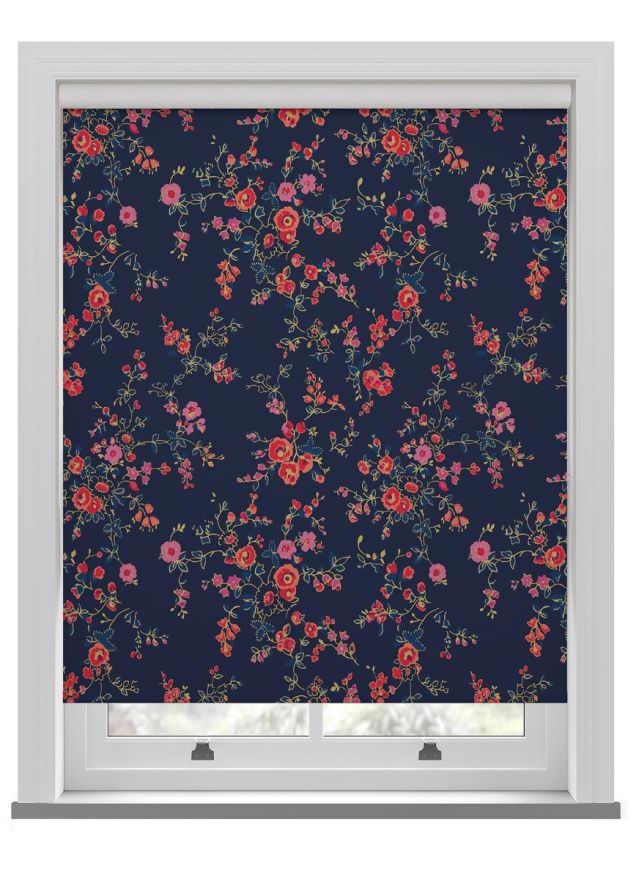 Cath Kidston Millfield Blossom Navy Roller Blind