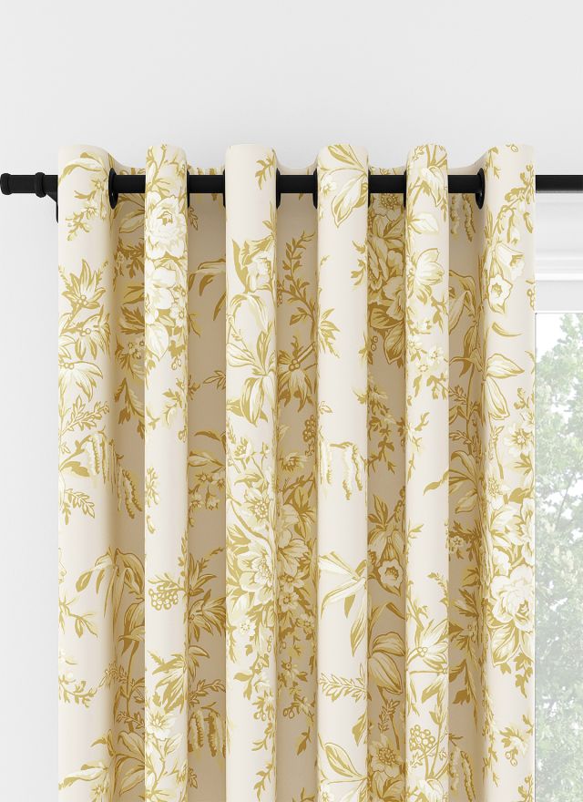Laura Ashley Picardie Gold Eyelet Curtain