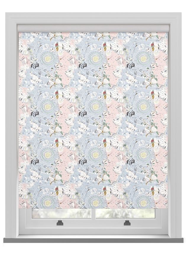 Cath Kidston Power to the Peaceful Pink and Blue Roller Blind