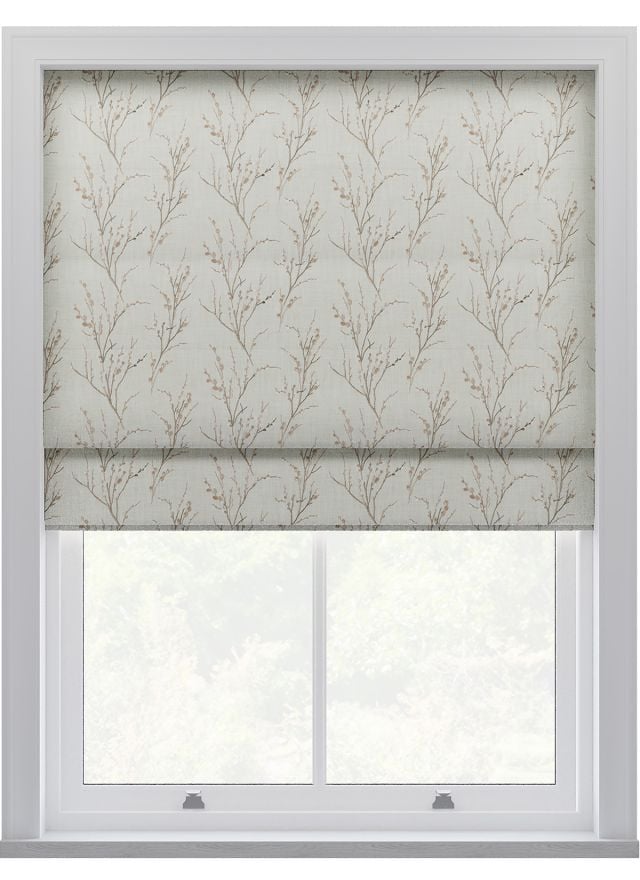 Laura Ashley Pussy Willow Embroidery Blush Roman Blind
