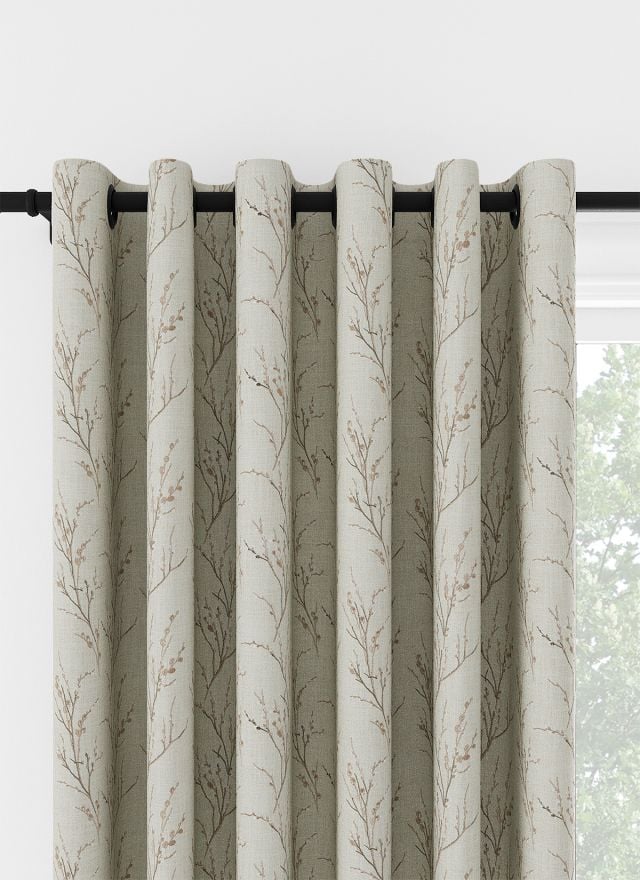 Laura Ashley Pussy Willow Embroidery Blush Eyelet Curtain