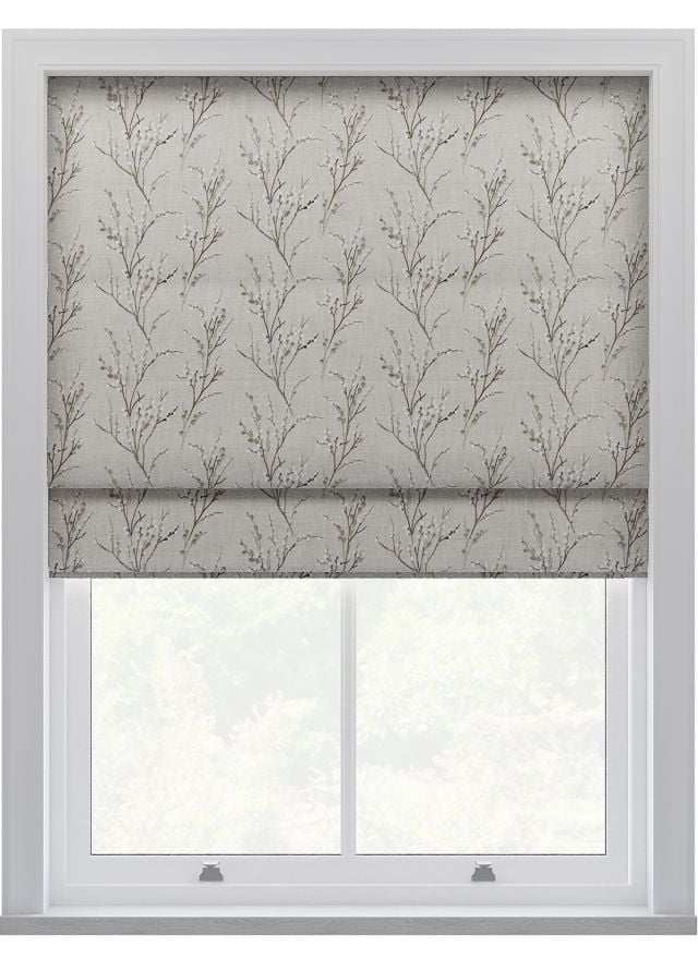 Laura Ashley Pussy Willow Embroidery Steel Roman Blind