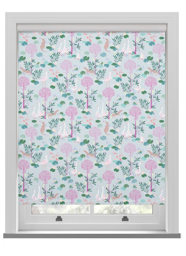 Sara Miller Riverbank Tales Pale Blue Roller Blind