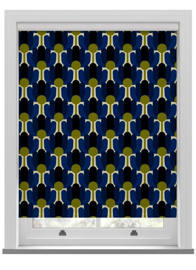 Orla Kiely Florida Navy Roller Blind