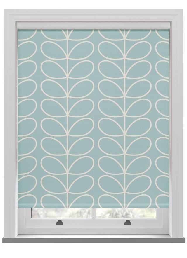 Orla Kiely Jumbo Linear Stem Aqua Roller Blind