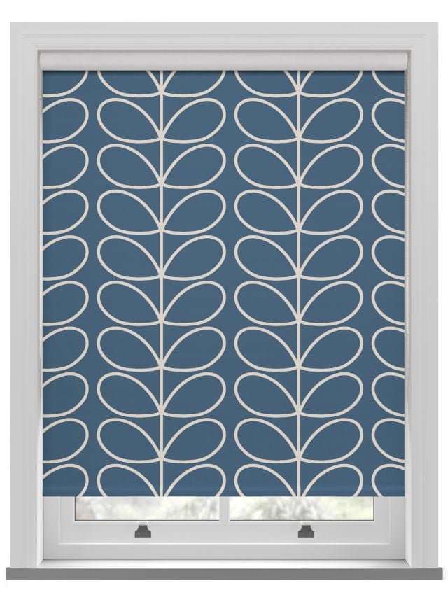 Orla Kiely Jumbo Linear Stem Marine Roller Blind