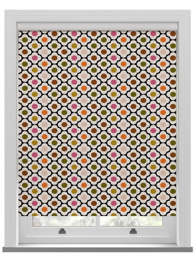 Orla Kiely Spot Flower Ditsy Red Multi Roller Blind