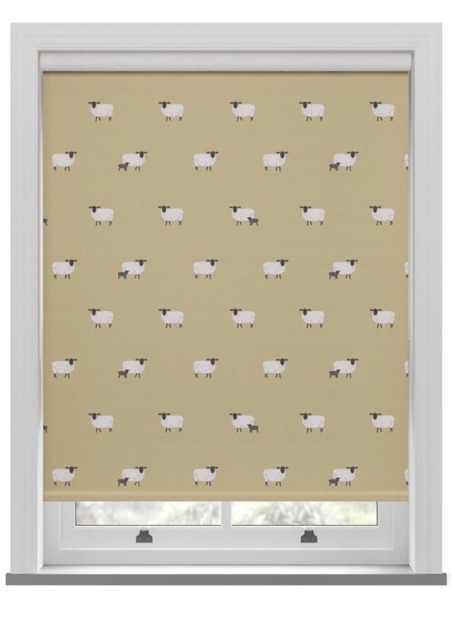 Sophie Allport Sheep Ochre Roller Blind