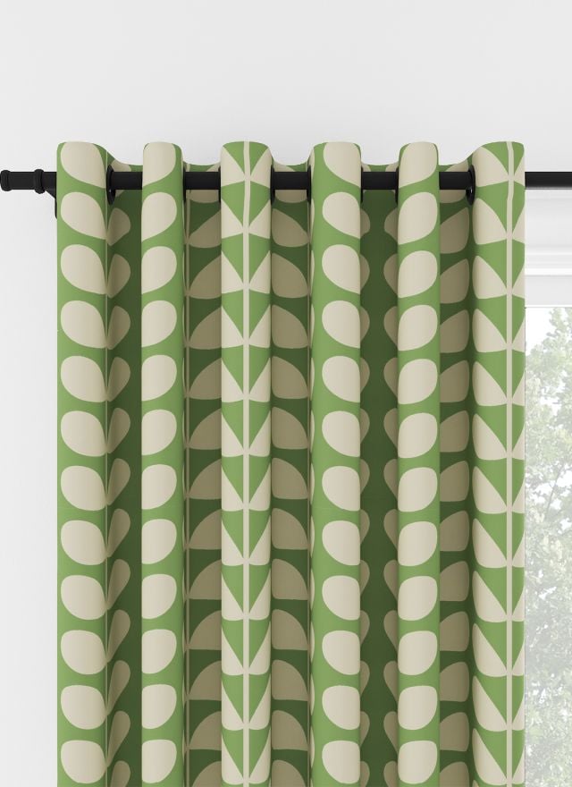 Orla Kiely Solid Stem Green Eyelet Curtain