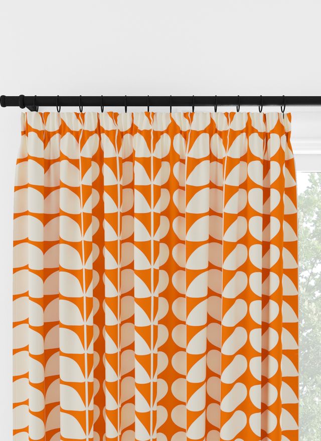 Orla Kiely Solid Stem Tomato Pencil Pleat Curtain